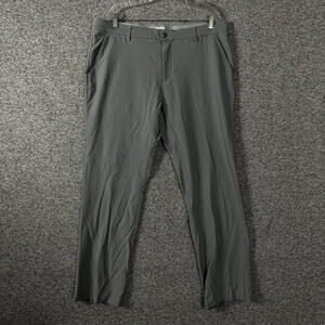 Adidas Men's Size 38/32 Gray Polyester Performance Straight Leg Golf Pants